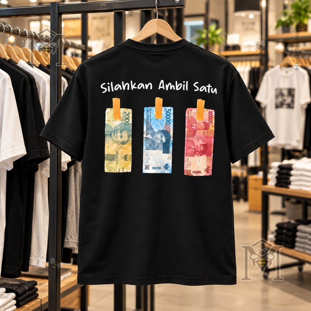 Indonesian Rupiah Silahkan Ambil Satu Please Take One T-Shirt - photo 4