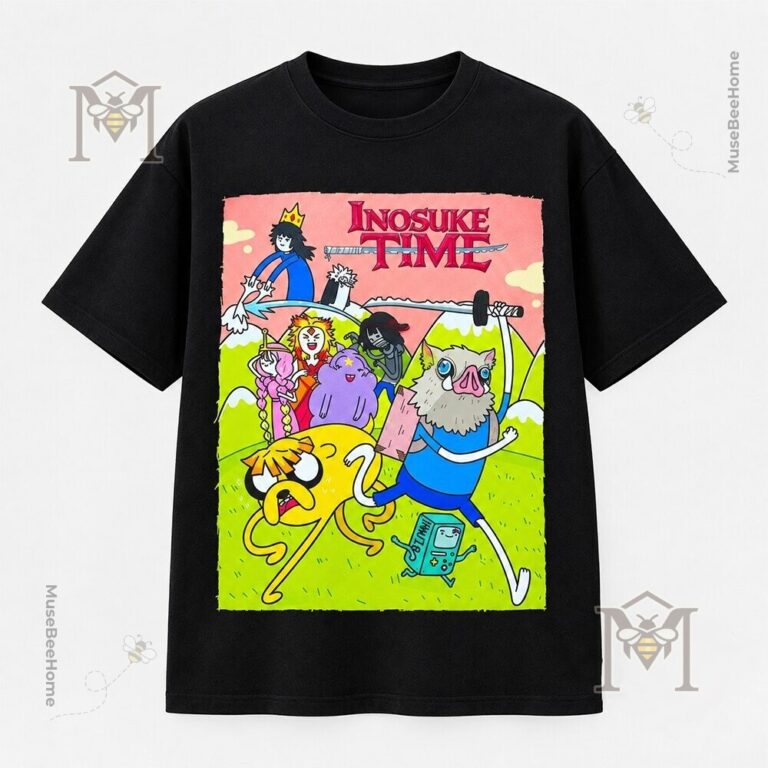 Inosuke Hashibira Demon Slayer x Adventure Time T-Shirt - photo 2