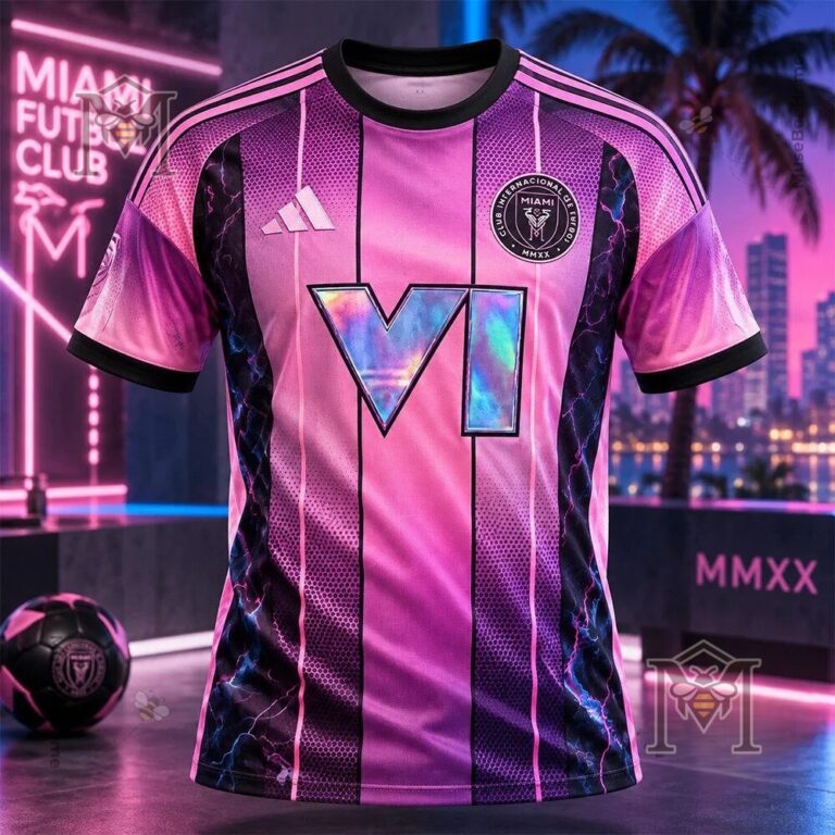 Inter Miami x Grand Theft Auto VI GTA 6 The Leonida Football Jersey - crest and chest lettering