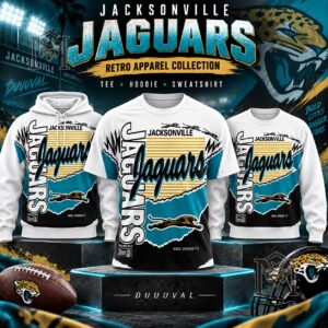 Jacksonville Jaguars 1993 Retro Apparel Collection T-Shirt - apparel collection front display