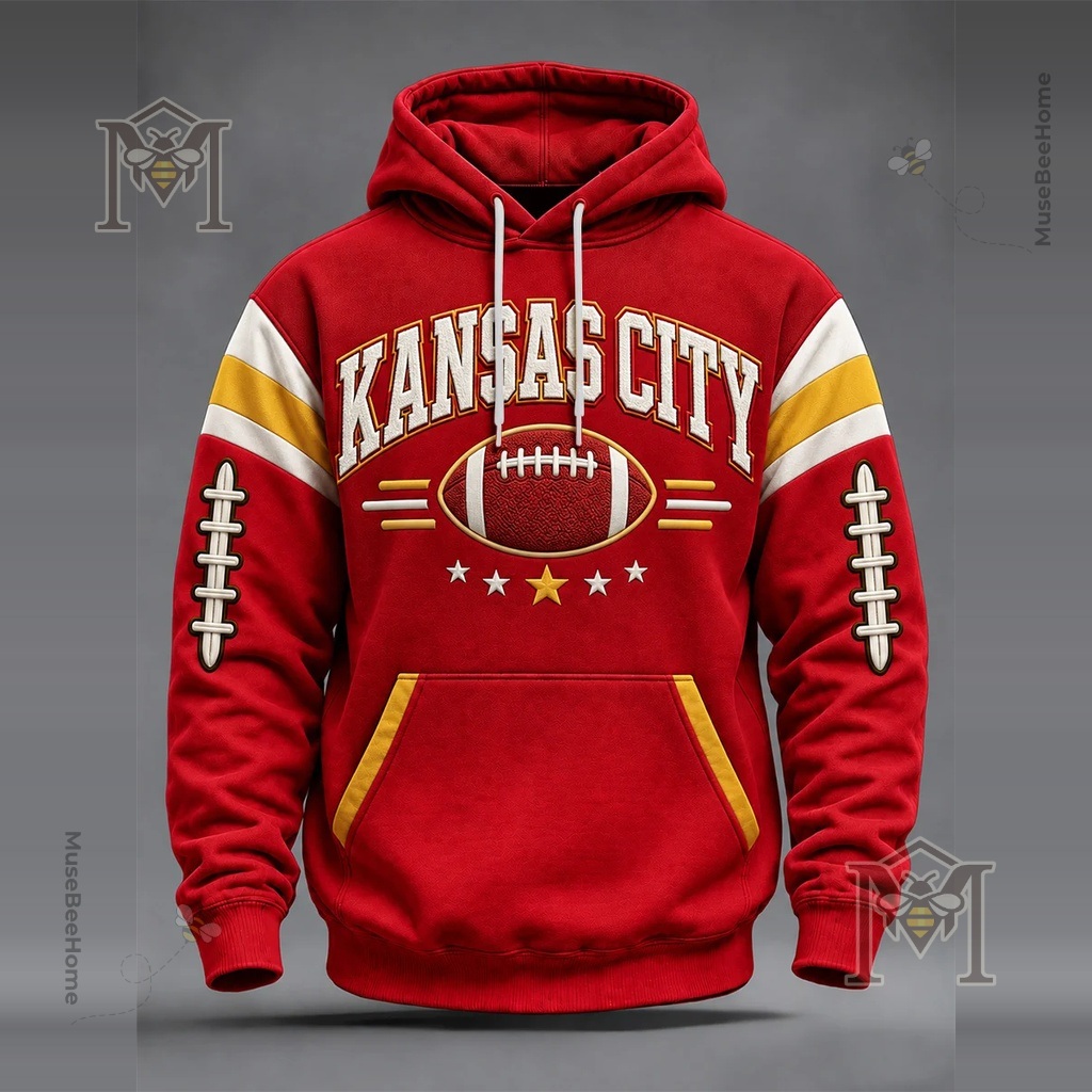 Kansas City Chiefs Game Day V-Neck T-Shirt and Hoodie - photo 3