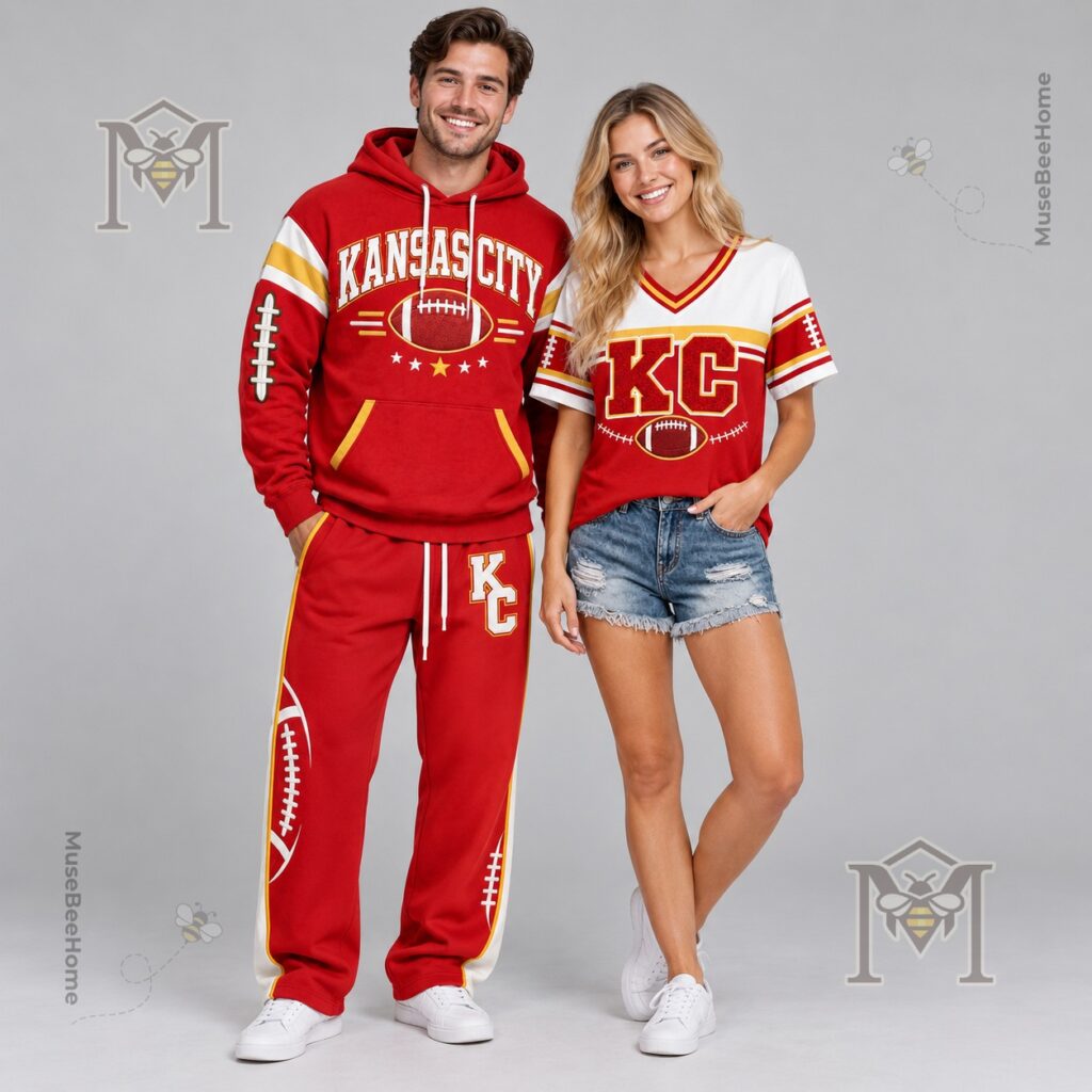 Kansas City Chiefs Game Day V-Neck T-Shirt and Hoodie - photo 5