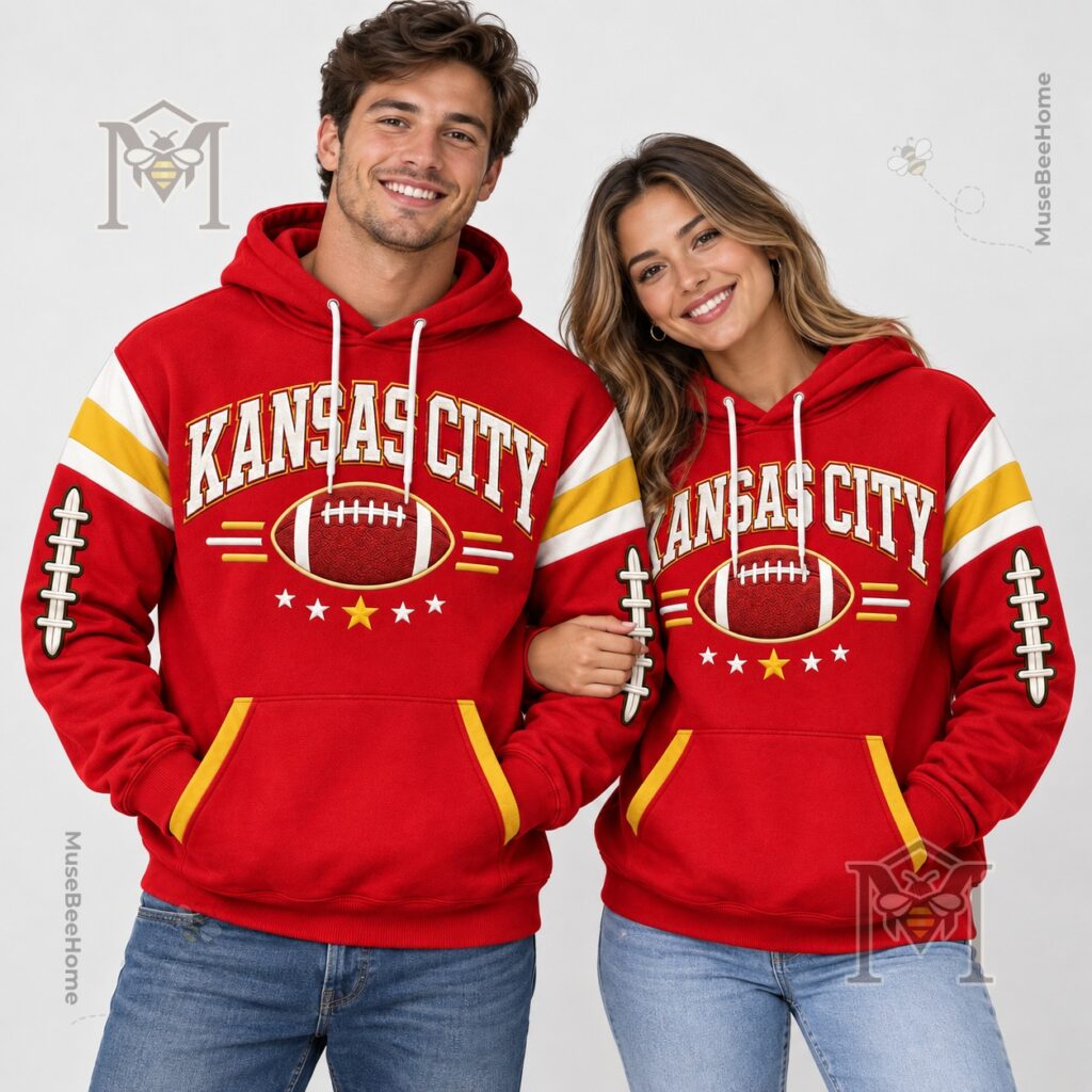 Kansas City Chiefs Game Day V-Neck T-Shirt and Hoodie - photo 6