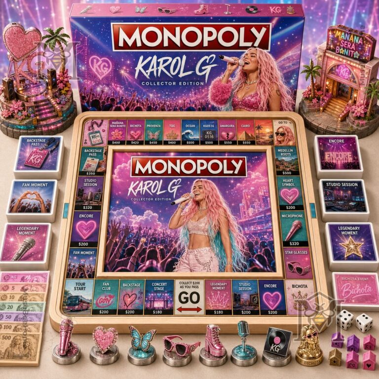 Karol G Monopoly Board Game - full board and box view