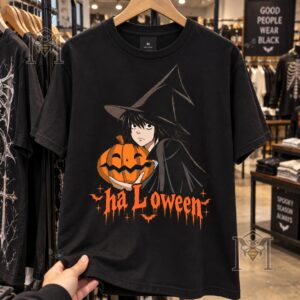 L Lawliet Anime Halloween Pumpkin T-Shirt - photo 3