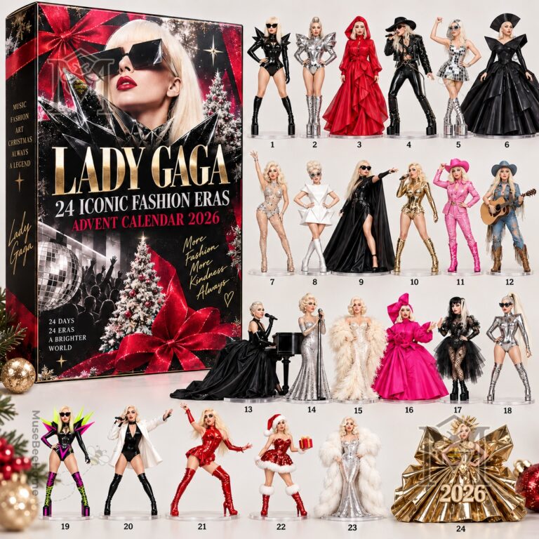 Lady Gaga Advent Calendar 24 Iconic Fashion Eras 2026 - close view of Lady Gaga calendar artwork
