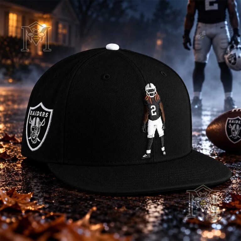 Las Vegas Raiders Ashton Jeanty Number 2 Game Day Cap - Raiders patch detail