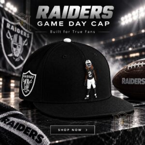 Las Vegas Raiders Ashton Jeanty Number 2 Game Day Cap - front view