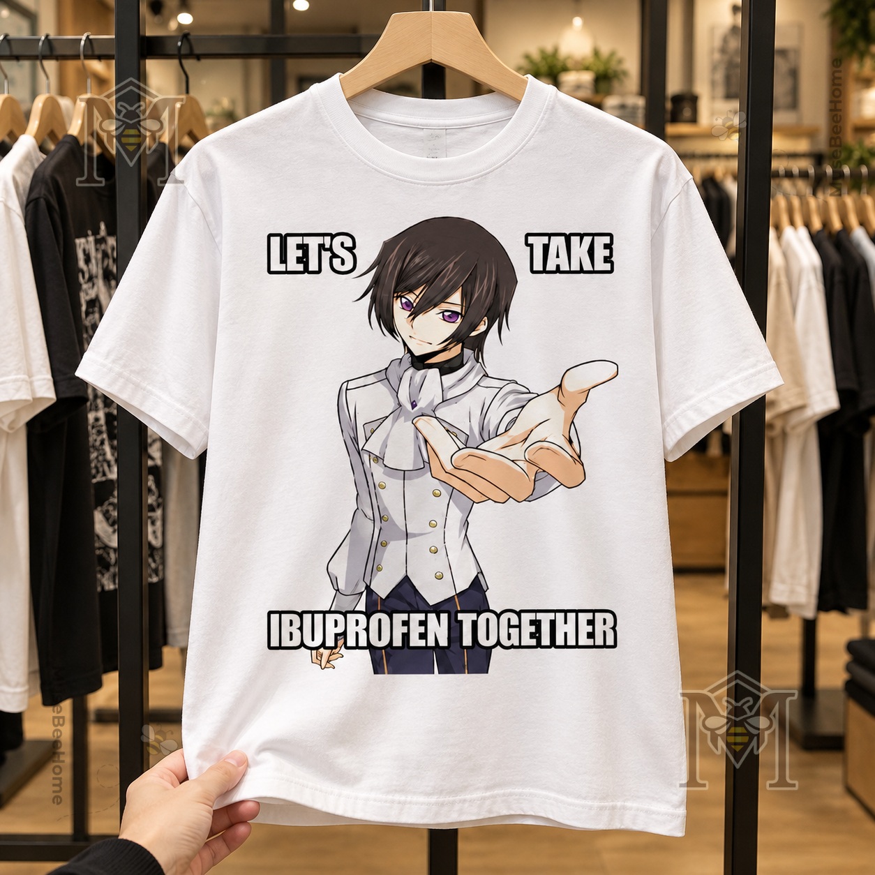 Lelouch Code Geass Let’s Take Ibuprofen Together T-Shirt - photo 3