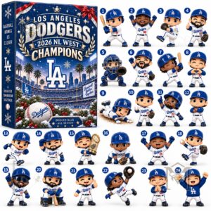 Los Angeles Dodgers 2026 NL West Champions Advent Calendar - close view of championship artwork