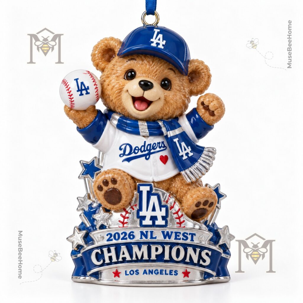 Los Angeles Dodgers 2026 NL West Champions Christmas Ornament - photo 2