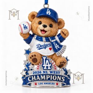 Los Angeles Dodgers 2026 NL West Champions Christmas Ornament - photo 2