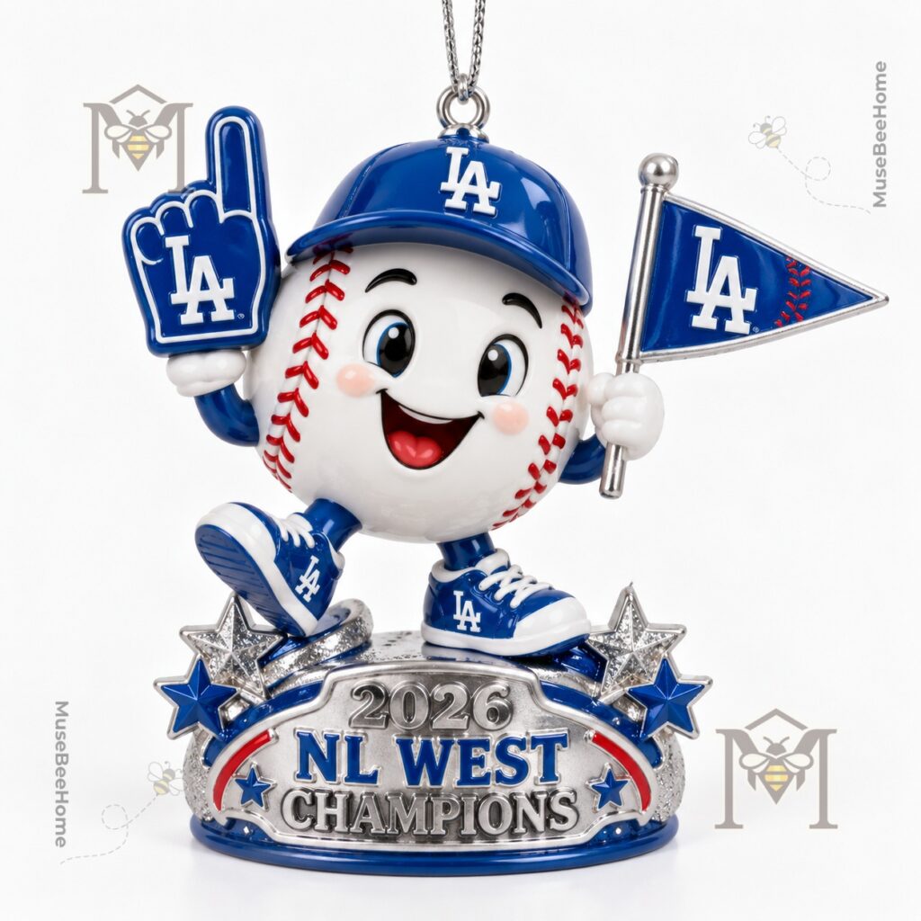 Los Angeles Dodgers 2026 NL West Champions Christmas Ornament - photo 4
