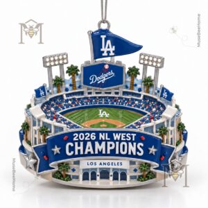 Los Angeles Dodgers 2026 NL West Champions Christmas Ornament - photo 5