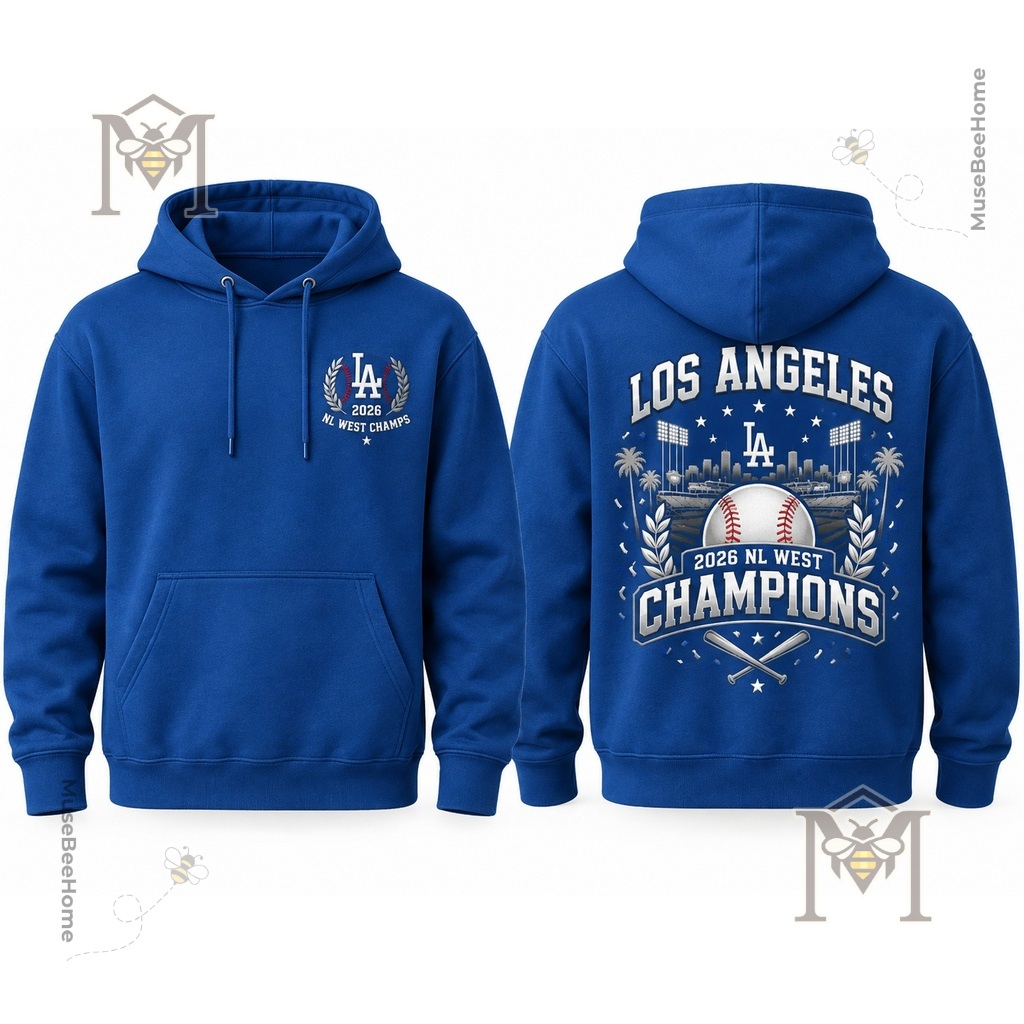 Los Angeles Dodgers 2026 NL West Champions Crewneck Sweater - photo 2