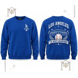 Los Angeles Dodgers 2026 NL West Champions Crewneck Sweater - photo 3