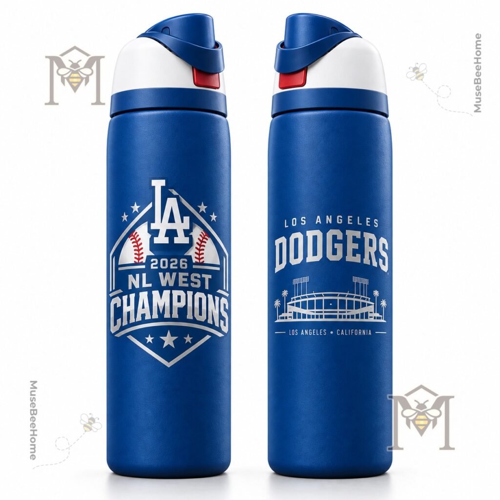 Los Angeles Dodgers 2026 NL West Champions Sports Water Bottle - photo 2