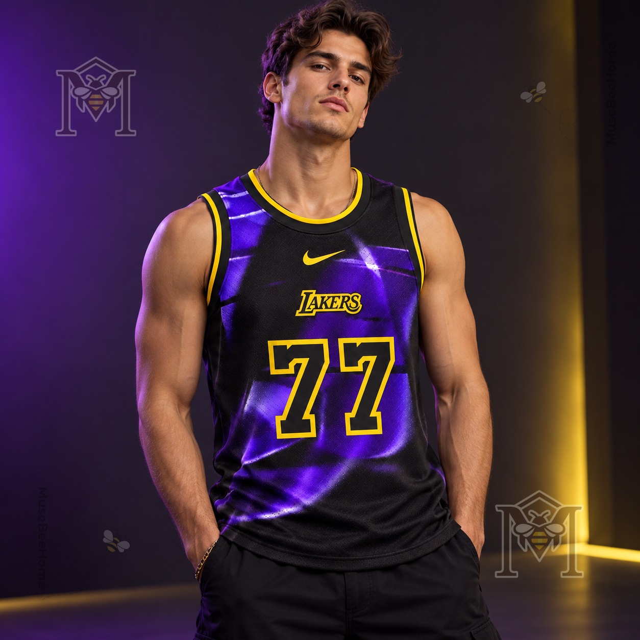 Los Angeles Lakers Luka Doncic Specter Basketball Jersey - photo 3