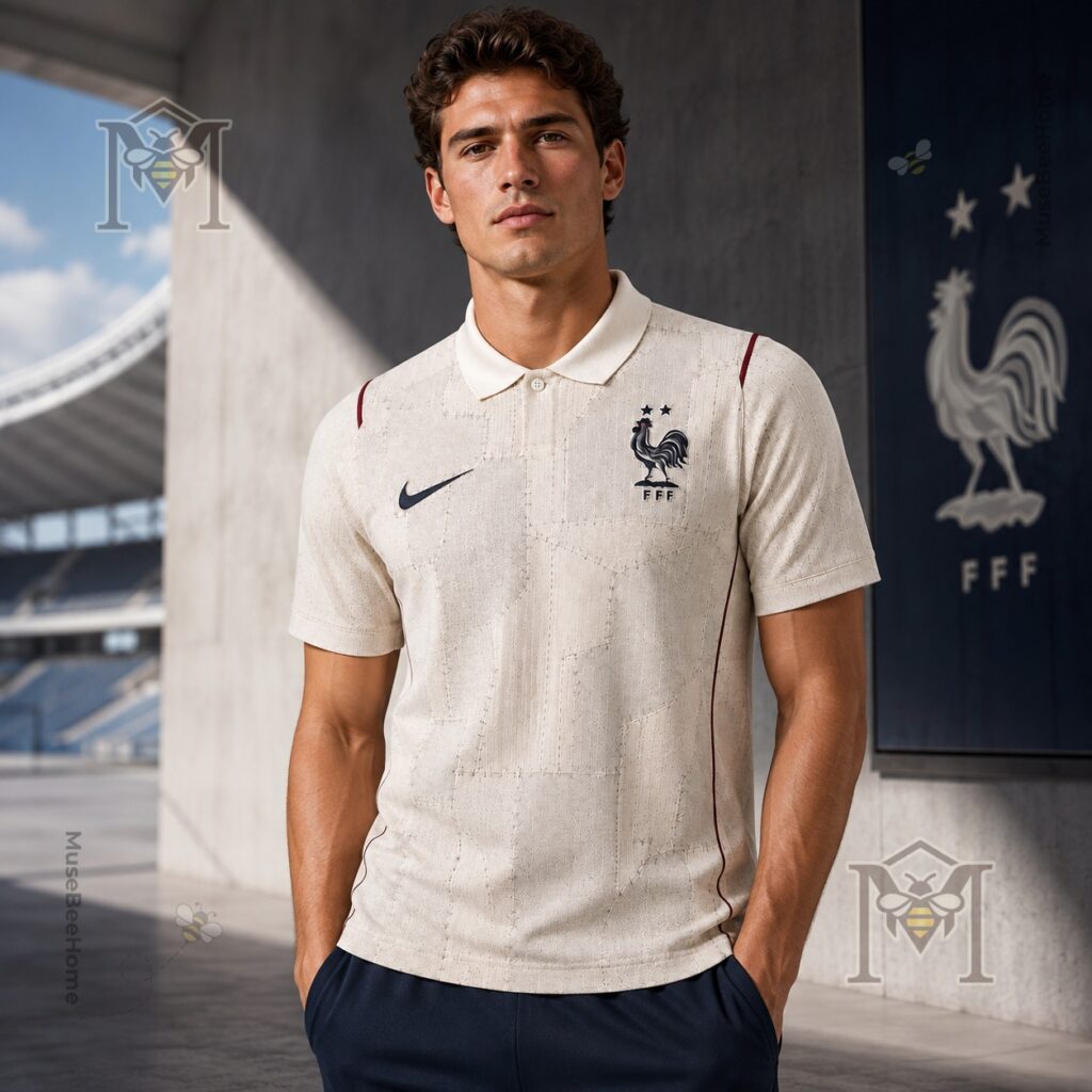 Maison Margiela France National Football Team x Nike Polo - collar and stitched pattern