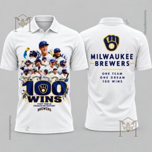 Milwaukee Brewers 100 Wins T-Shirt - photo 2