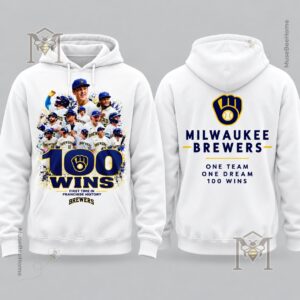 Milwaukee Brewers 100 Wins T-Shirt - photo 4