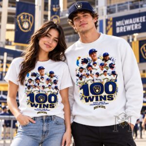 Milwaukee Brewers 100 Wins T-Shirt - photo 5
