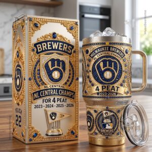 Milwaukee Brewers 2026 NL Central 4-Peat Tribute Tumbler - photo 3