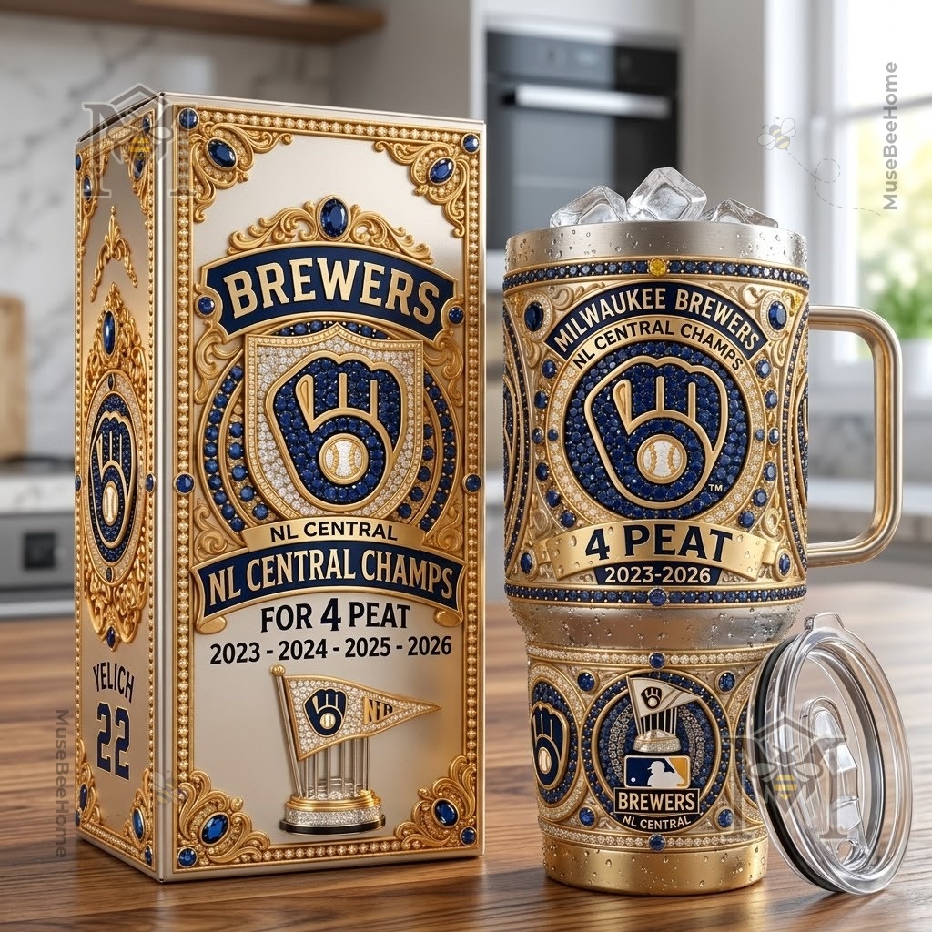 Milwaukee Brewers 2026 NL Central 4-Peat Tribute Tumbler - photo 3