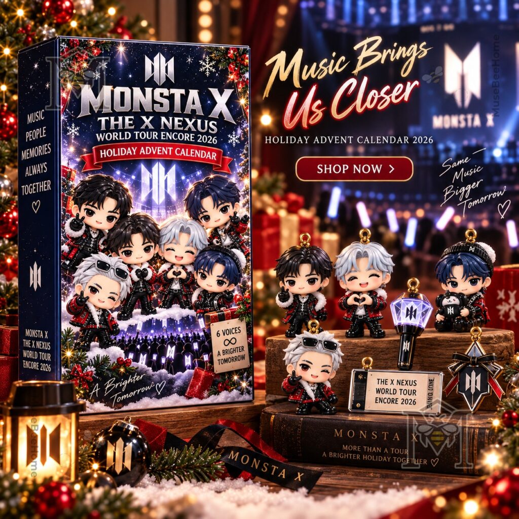 MONSTA X THE X NEXUS World Tour Encore 2026 Holiday Advent Calendar – Front packaging MONSTA X THE X NEXUS World Tour Encore 2026 Holiday Advent Calendar - front packaging