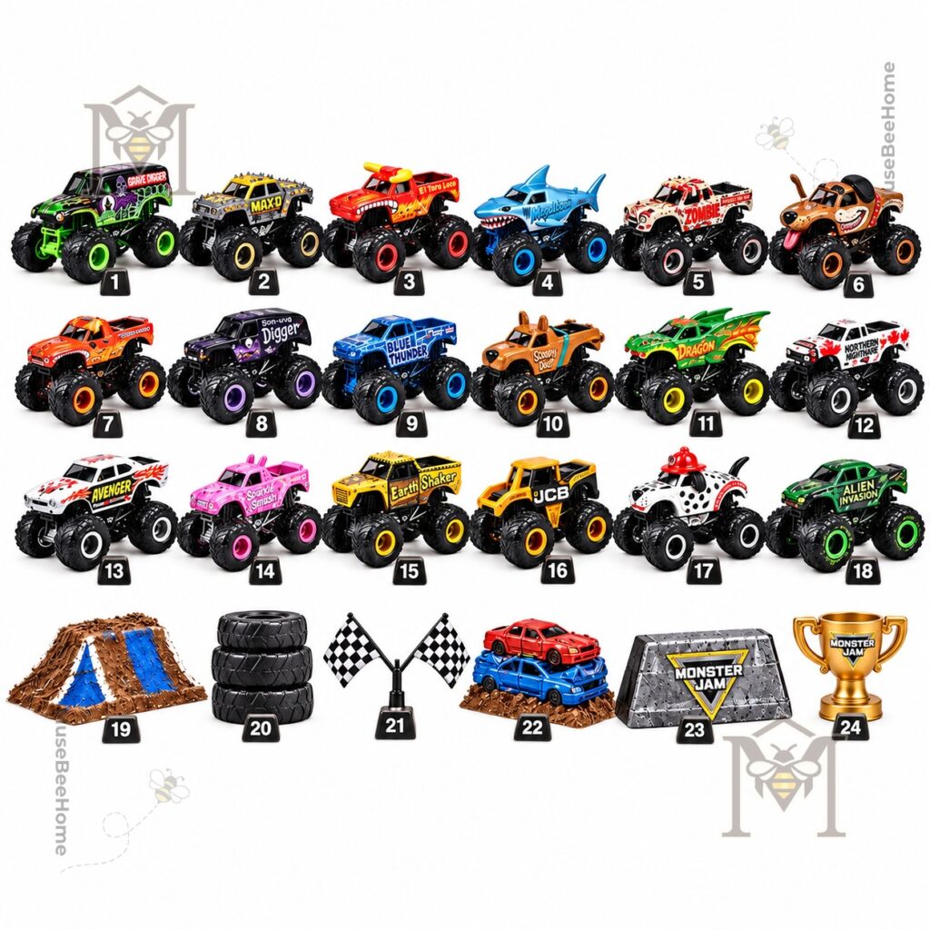 Monster Jam 2026 Advent Calendar - close-up of Grave Digger truck artwork