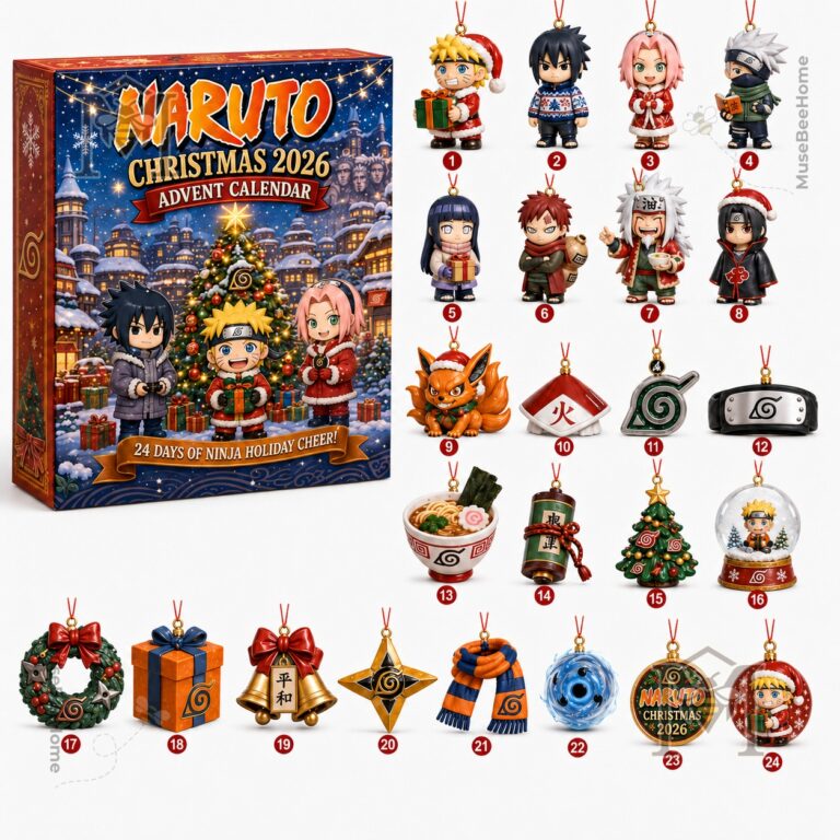 Naruto Christmas 2026 Advent Calendar - festive front artwork with Naruto characters