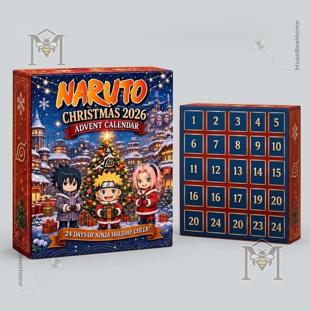 Naruto Christmas 2026 Advent Calendar - close view of numbered surprise doors