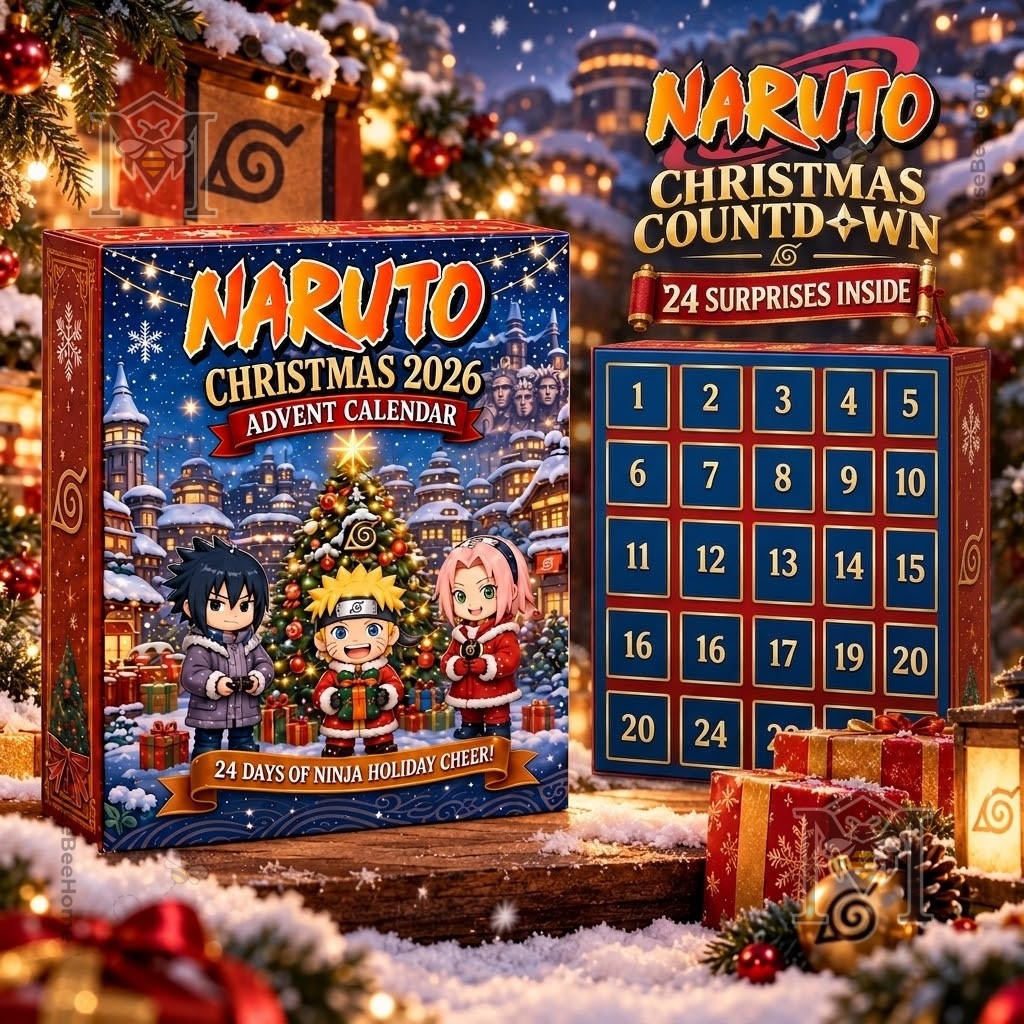 Naruto Christmas 2026 Advent Calendar - front box and numbered countdown panel