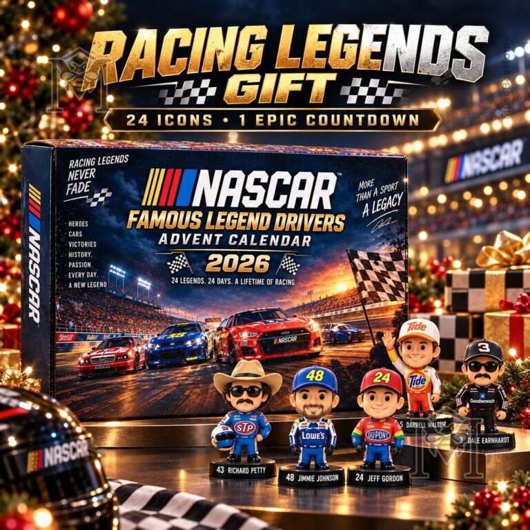 NASCAR Famous Legend Drivers 2026 Advent Calendar - front view with racing legend figurines