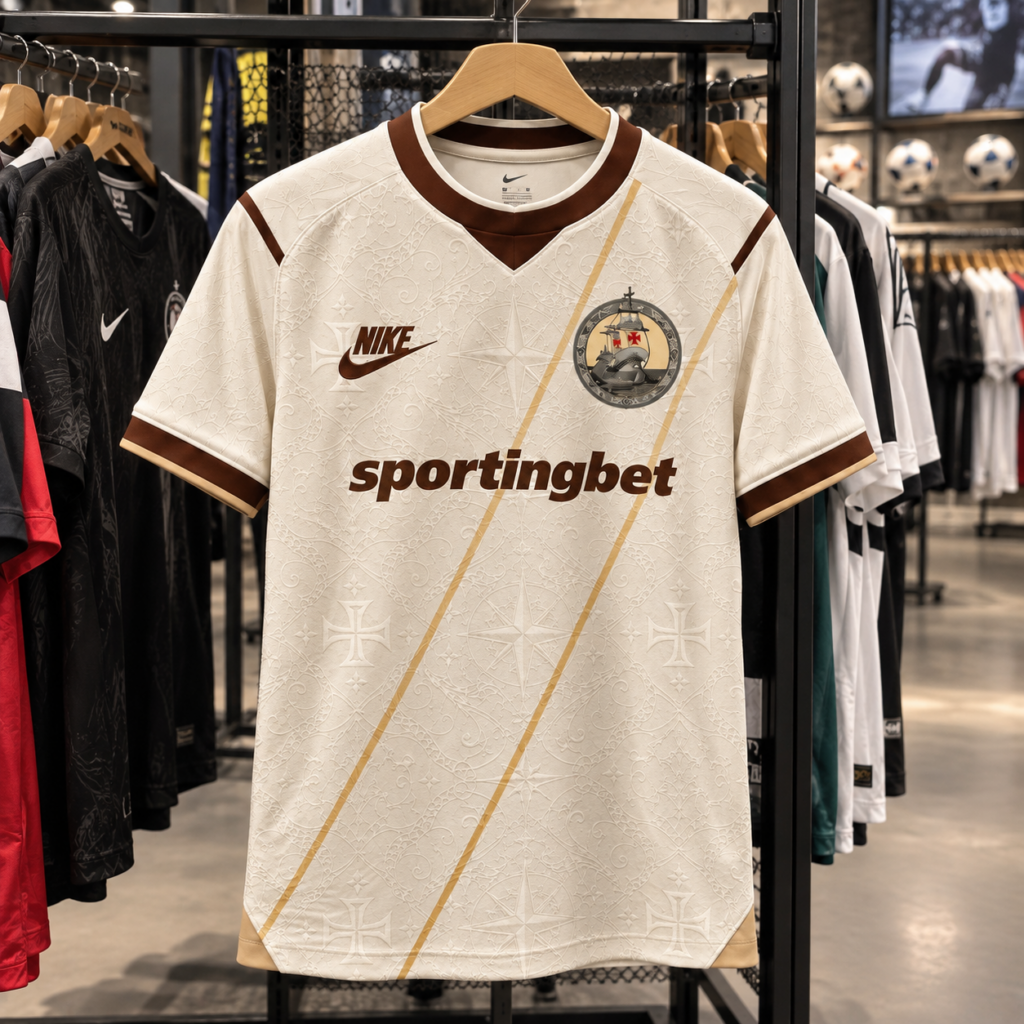 Nike Club de Regatas Vasco da Gama Matchday Soccer Jersey - diagonal stripe design