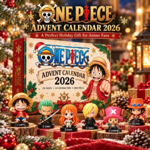 One Piece 2026 Anime Advent Calendar - front view with character figures