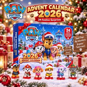 PAW Patrol 2026 Advent Calendar - front view of winter character box