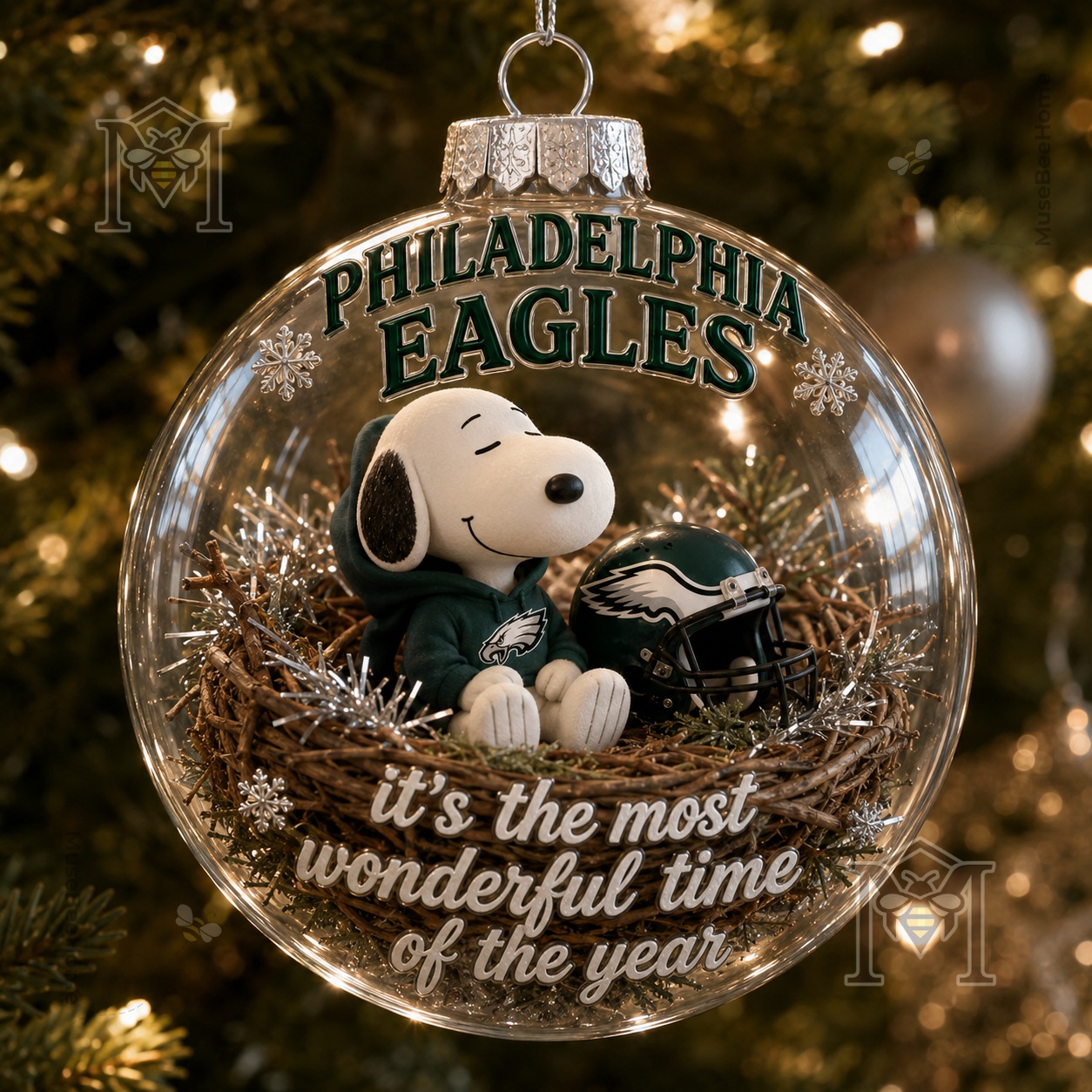Philadelphia Eagles Snoopy Global Ornament 2026 - photo 2
