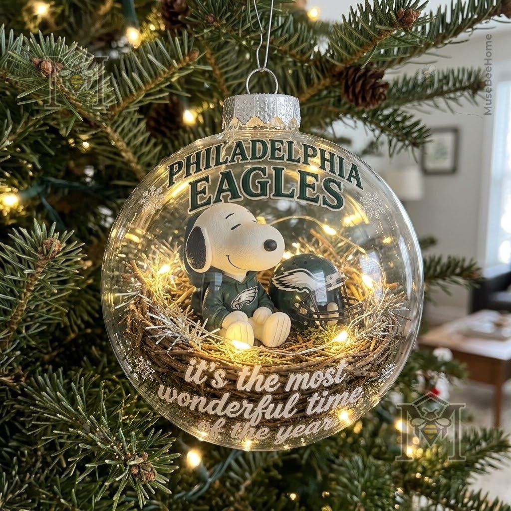 Philadelphia Eagles Snoopy Global Ornament 2026 - photo 3