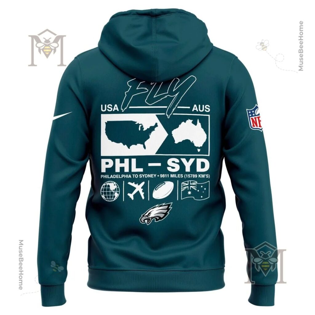 Philadelphia Eagles Sydney Australia Kangaroo Hoodie - photo 4