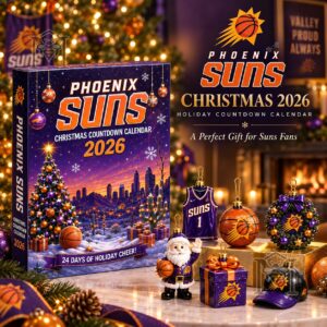 Phoenix Suns Christmas 2026 Advent Calendar - front box with holiday basketball artwork
