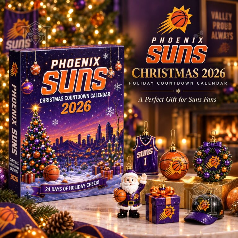 Phoenix Suns Christmas 2026 Advent Calendar - front box with holiday basketball artwork