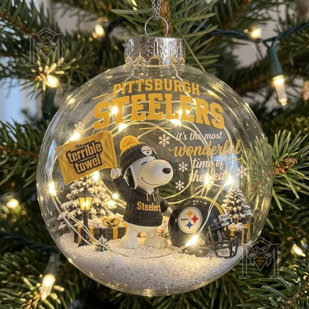Pittsburgh Steelers Snoopy Global Ornament 2026 - photo 3