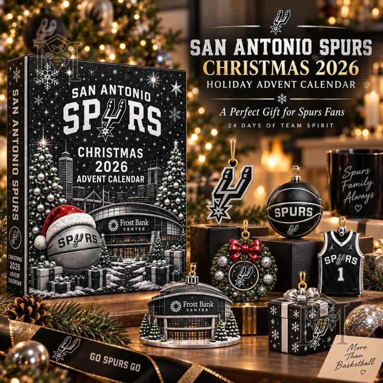 San Antonio Spurs Christmas 2026 Advent Calendar - front box view with holiday artwork