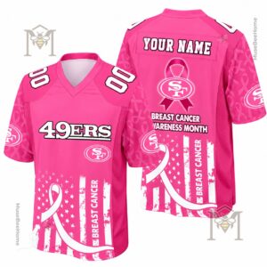 San Francisco 49ers Breast Cancer Awareness Month Custom Jersey - photo 2