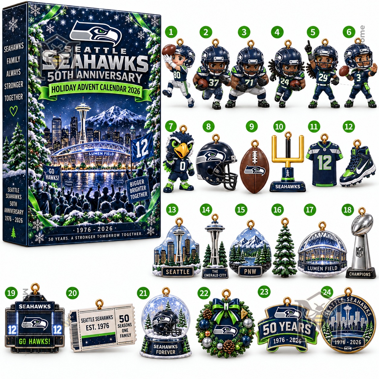 Seattle Seahawks 50th Anniversary Advent Calendar 2026 - photo 2