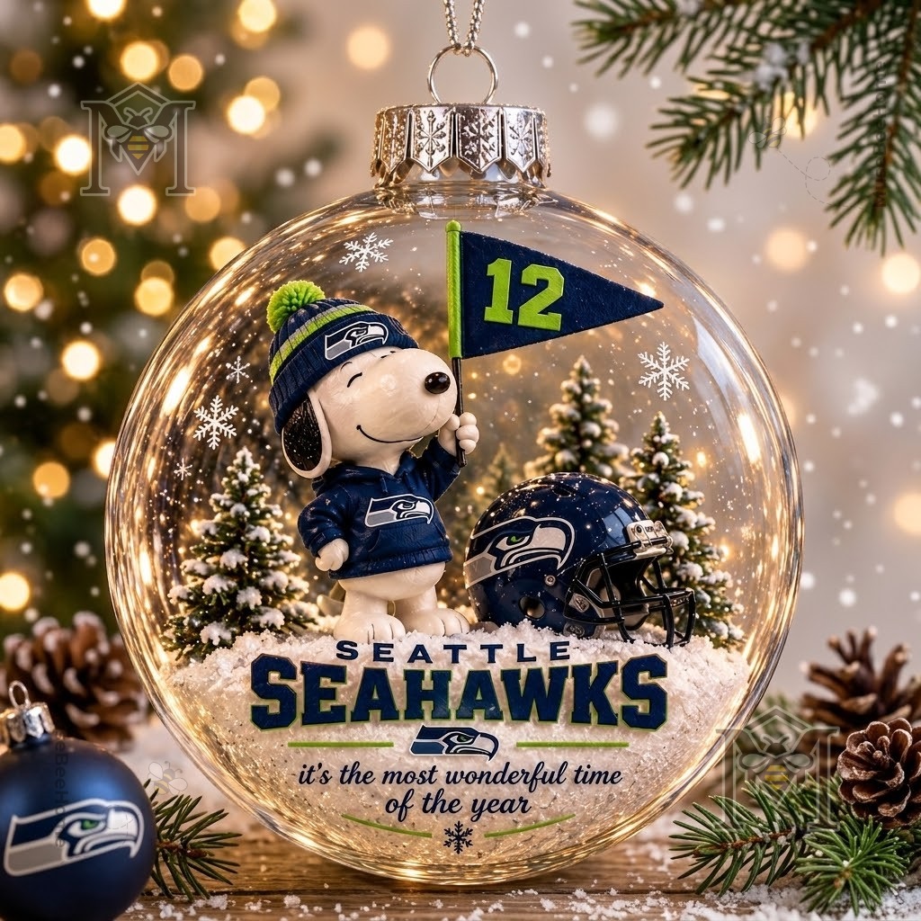Seattle Seahawks Snoopy Global Ornament 2026 - photo 2