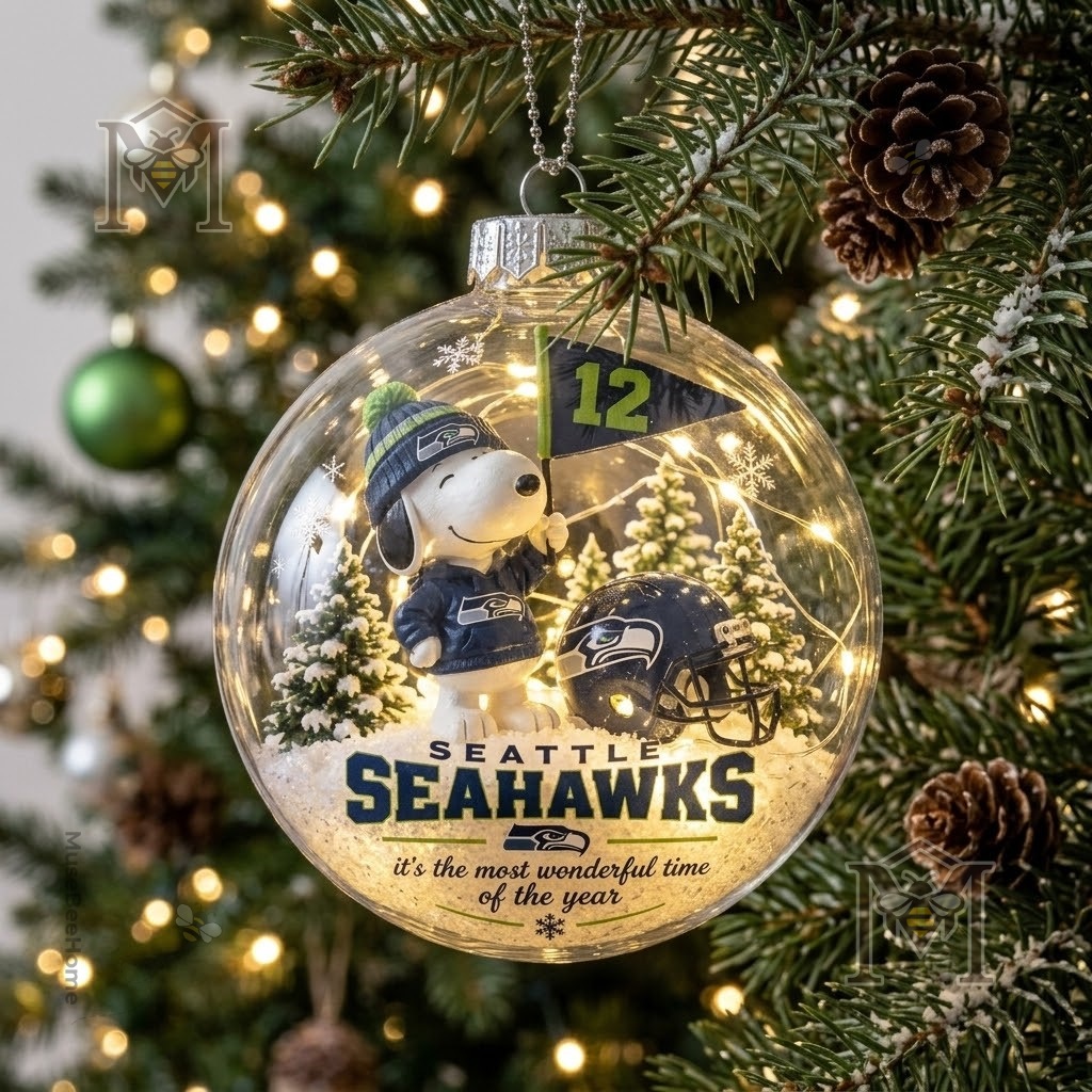 Seattle Seahawks Snoopy Global Ornament 2026 - photo 3