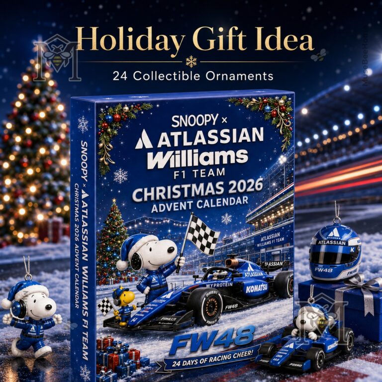 Snoopy Atlassian Williams F1 Team Christmas 2026 Advent Calendar - front box view