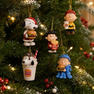 Snoopy Burger King Christmas 2026 Advent Calendar - full holiday display with figures